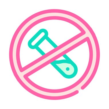 İşaretli renk ikonu çizimi üzerine gmo ücretsiz matara