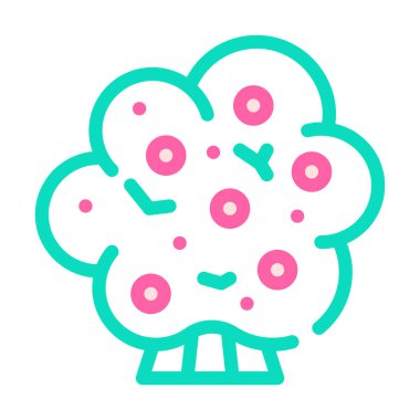 meyve ağacı renk simgesi vektör düz illüstrasyon