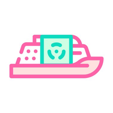 Nükleer güç gemisi renk vektör çizimi