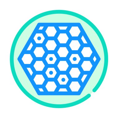 Yakıt çubukları olan nükleer reaktör renk ikonu çizimi