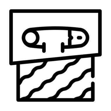 iğne ve kumaş çizgisi vektör çizimi