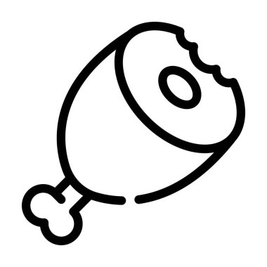 et bacak çizgisi simgesi vektörü siyah illüstrasyon