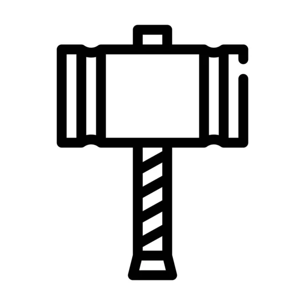 Viking çekiç hattı ikon vektör çizimi — Stok Vektör