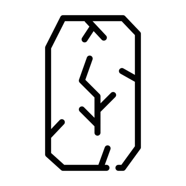Divinação runas linha ícone vetor preto ilustração —  Vetores de Stock
