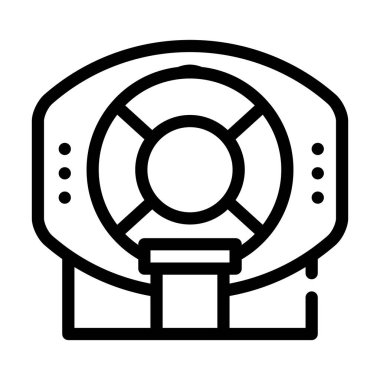 MRI ekipman hattı simge vektörü siyah illüstrasyon