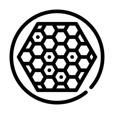 Yakıt çubukları çizgisi ikon çizimi olan nükleer reaktör