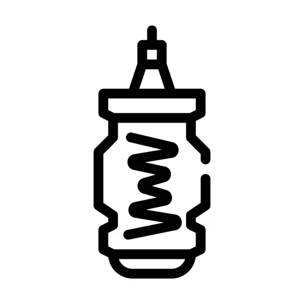 Gaszentrifuge für die Urananreicherungslinie Icon Vector Illustration — Stockvektor