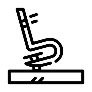 Tırnak çekme çizgisi simge vektörü siyah illüstrasyon