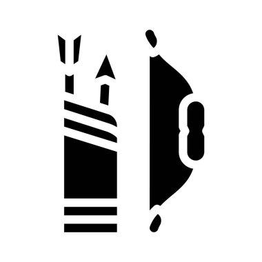 ok glifli yay vektör illüstrasyonu