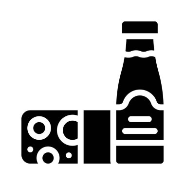 süt ve peynir süt ürünleri simge vektör illüstrasyonuName