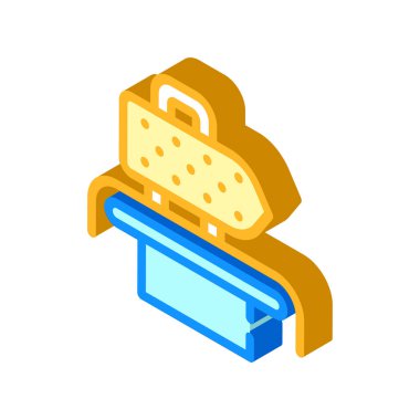 Basın izometrik ikon vektör gösterimi ütüleniyor