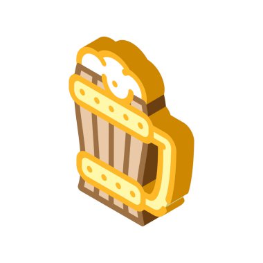 bira fincanı izometrik ikon vektör gösterimi