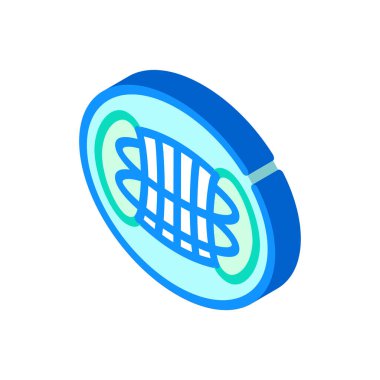 reaktör varsayımsal yapısı izometrik ikon vektör çizimi