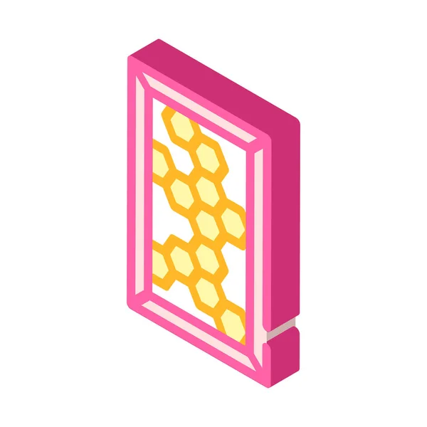 Honigwaben isometrisches Symbol Vektor Zeichen Illustration — Stockvektor