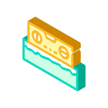 bina seviyesi izometrik ikon vektör gösterimi