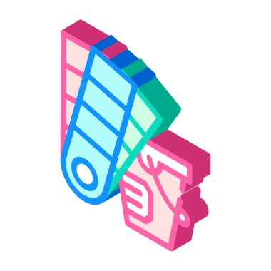 boya paleti izometrik ikon vektör gösterimi