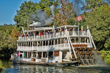 Liberty Belle Paddle Steamer, Liberty Square Riverboat, Magic Kingdom, Disney World, Orlando, Florida, Usa