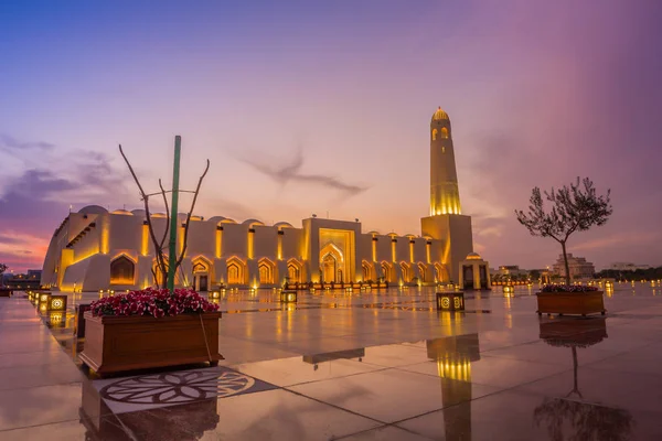 Imam Muhammad Ibn Abd Wahhab Mezquita Qatar State Mosque Vista — Foto de Stock