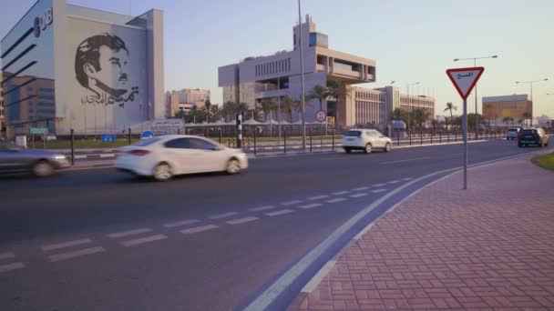 Doha Qatar Juli 2020 Daylight Shot Doha Cor Nisch Museum — Stockvideo