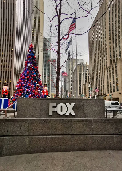 Fox News Sede Sexta Avenida Midtown Manhattan Canal Fox News — Foto de Stock