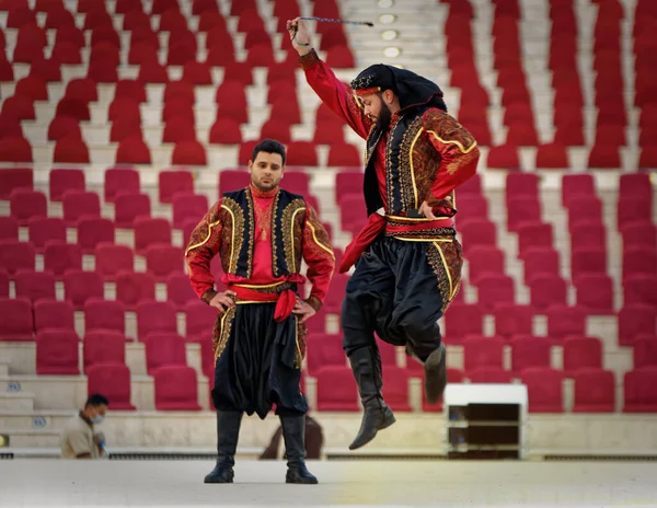 Danza Folclórica Tradicional Jordana Dabke Teatro Katara Doha Qatar Durante —  Fotos de Stock