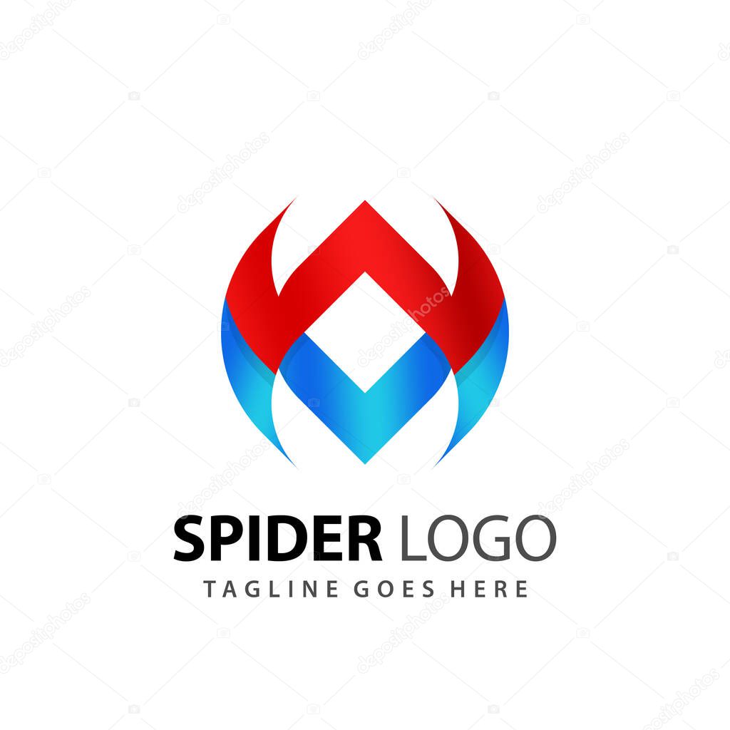 Awesome Spider Modern Graphics Logo Design Vector Illustration