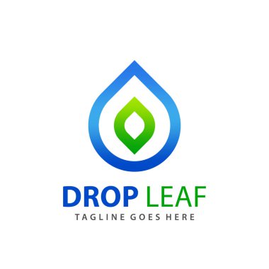 Abstract Drop and Leaf Graphics Modern Logo Design Vector Illustration