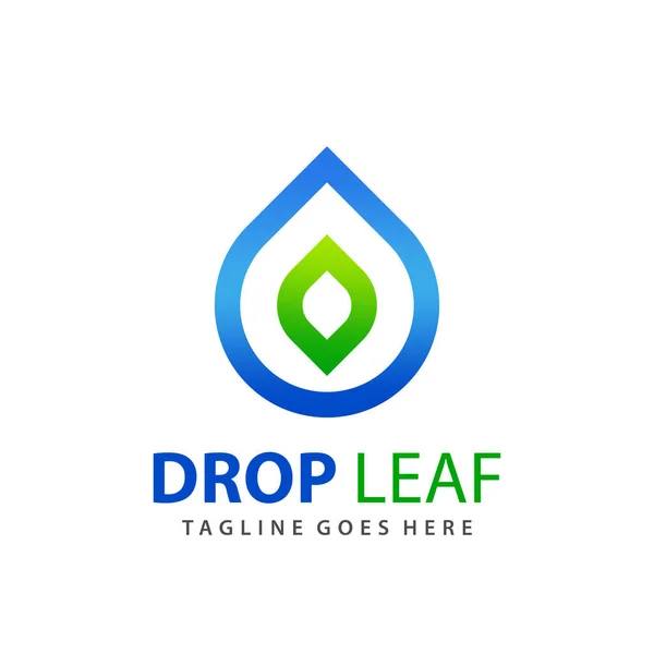 Abstract Drop Leaf Graphics Modern Logo Design Vector Illustration —  Vetores de Stock