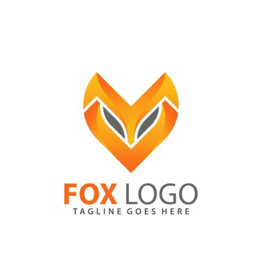 Awesome Fox Logo Design Premium Vector Illustration