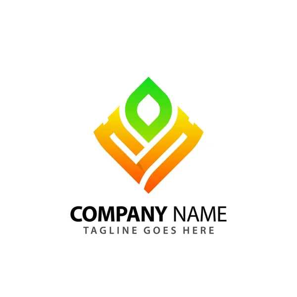 Letter Green Leaf Company Logos Design Vector Template — стоковый вектор