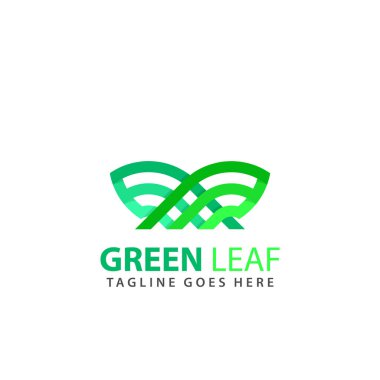 Soyut Harf W Doğa Yeşil Yaprak Yaratıcı Logoları Tasarım Vektör İllüstrasyon Şablonu