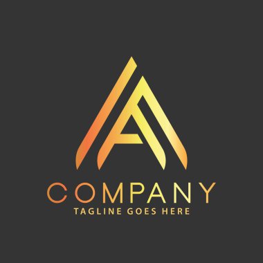 Harf A Soyut Logolar Tasarım Vektörü İllüstrasyon Şablonu