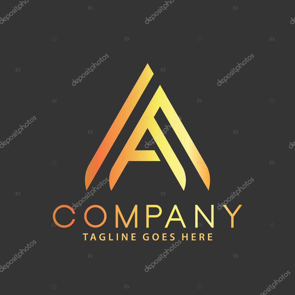 Letter A Abstract Logos Design Vector Illustration Template