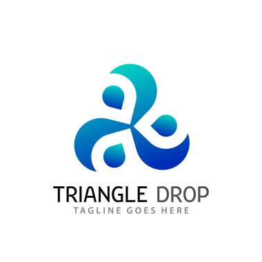 Muhteşem Üçgen Bırakma Logoları Tasarım Vektörü Resmetme Şablonu