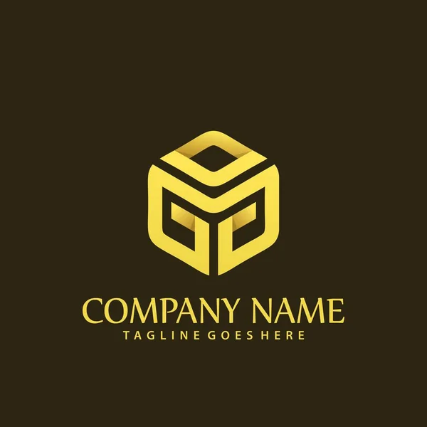 Letter Hexagonal Company Modern Logos Design Vector Illustration Template — Stock Vector