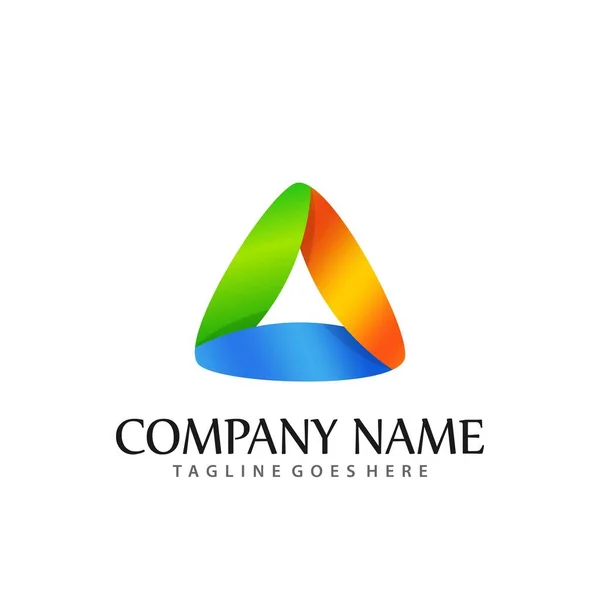 Abstract Triangle Eco Modern Copmany Logos Design Vector Illustration Template — Stock Vector