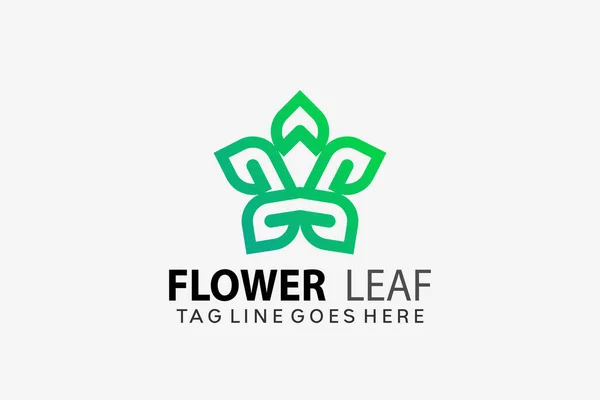 Beauty Flower Creatief Logo Design Vector Illustratie Sjabloon — Stockvector