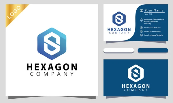 Letter Hexagon Kleurrijk Logo Ontwerp Inspiratie Visitekaartje — Stockvector