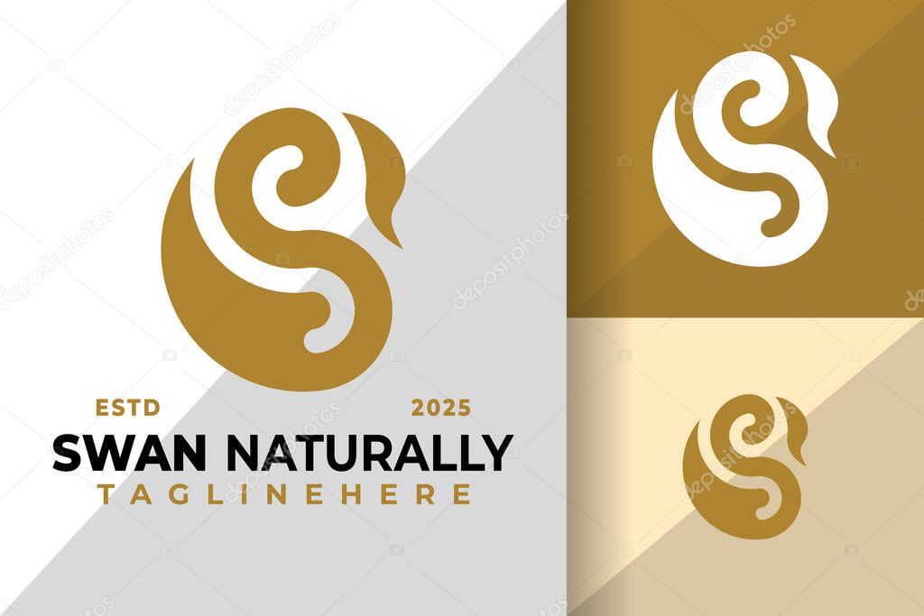 Letter S Swan Logo Icon Vector Design Illustration