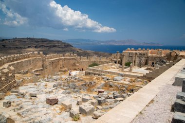 Yunanistan 'ın Rodos adasındaki Lindos Akropolü