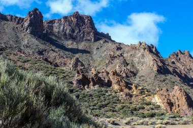Teide çevresindeki manzara - İspanya 'nın en yüksek dağı