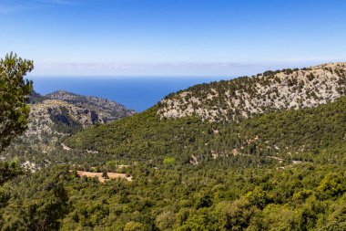 İspanya 'nın Mallorca adasında Gorg Blau ve Soller arasındaki manzara manzarası 