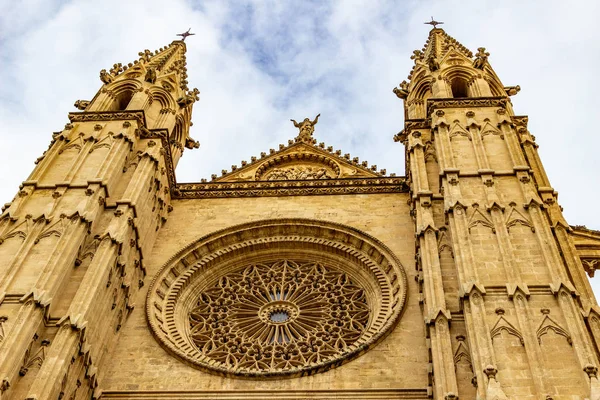 Cathédrale Seu Palma Sur Île Baléare Majorque Espagne Par Une — Photo