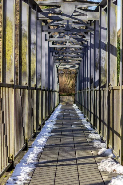 Мост Айзернер Штег Через Реку Глан Майзенхайме Германия — стоковое фото