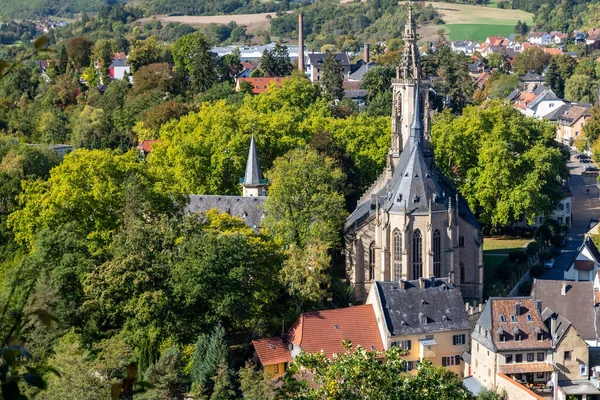 Wysoki Kąt Widzenia Schlosskirche Meisenheim — Zdjęcie stockowe