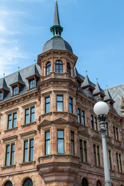 Bekijk Het Nieuwe Stadhuis Wiesbaden Duitsland — Stockfoto