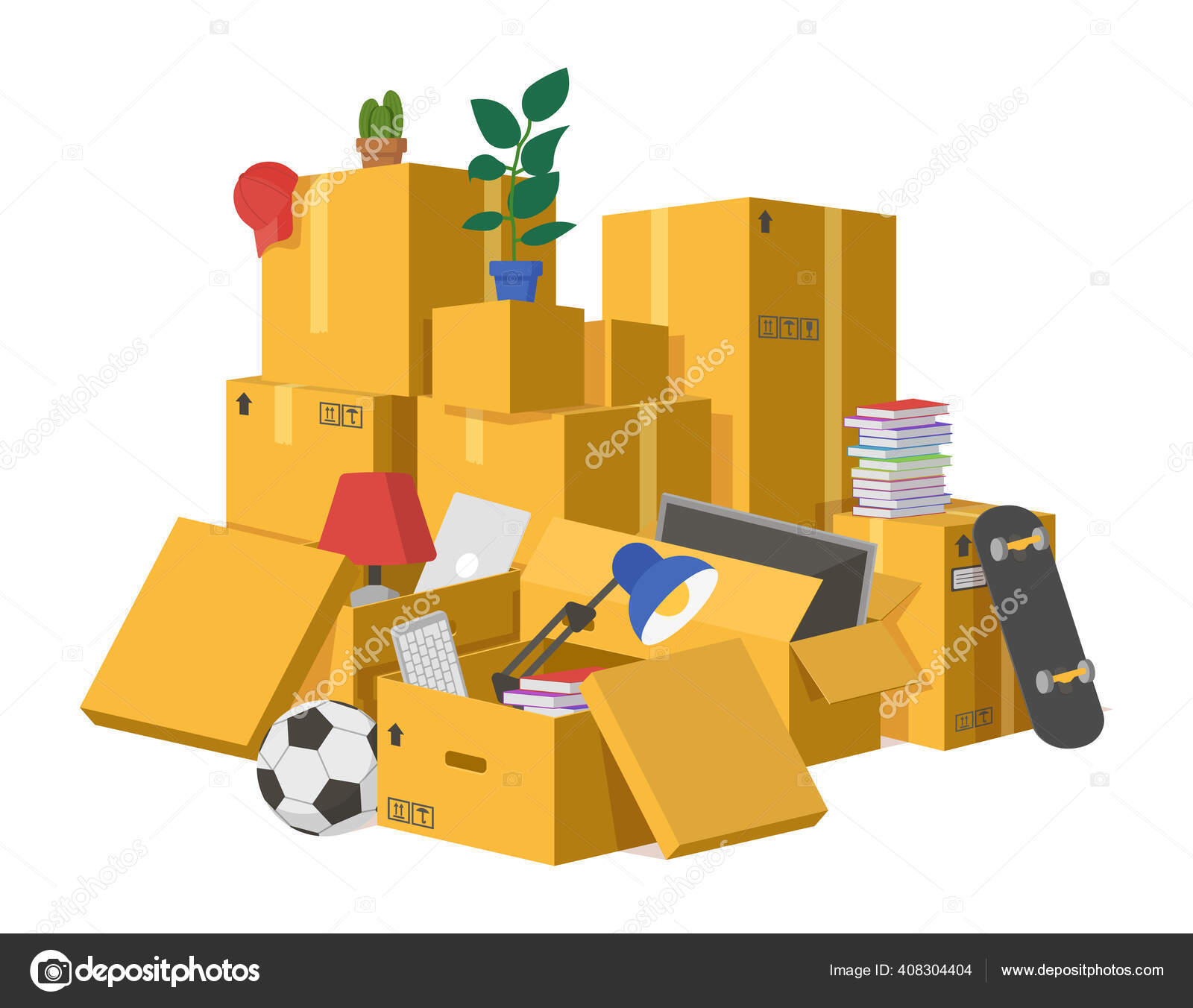 Moving boxes cartoon Vector Art Stock Images | Depositphotos Moving boxes cartoon Vector Art Stock Images | Depositphotos