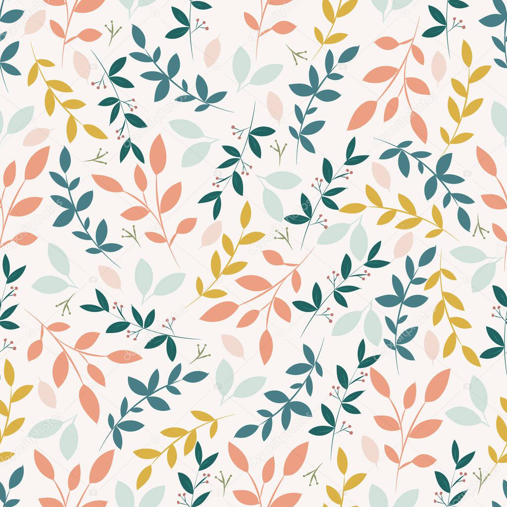 Botanical seamless pattern. Floral background.Botanical background