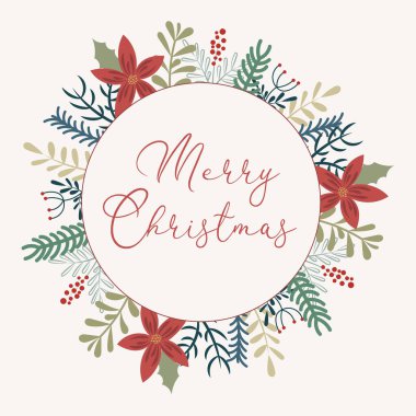 Vektör noel çerçevesi. Tatil geçmişi