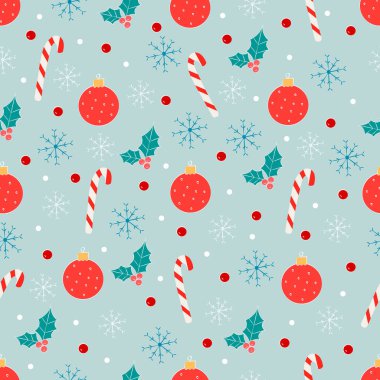 Kusursuz bir Noel deseni. Tatiller arka planda. Botanik desen.